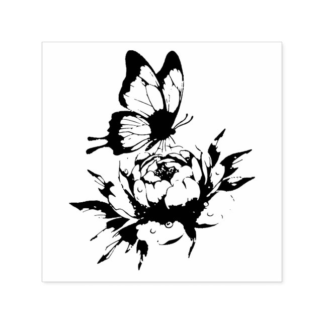 Flower Self-inking Stamp (Design)