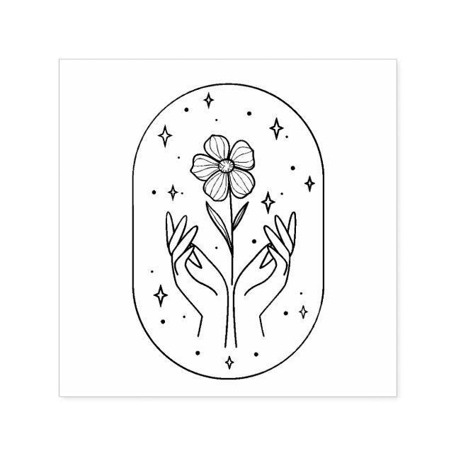 Flower Self-inking Stamp (Design)
