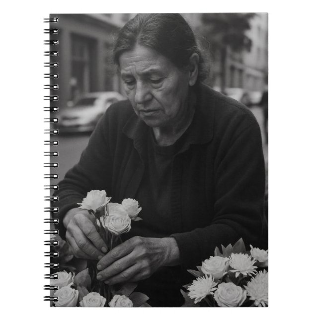 Flower Seller Street Portrait Notebook (Front)