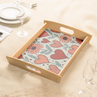 Flower serving tray