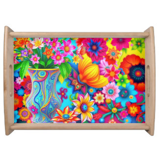 Flower Serving Tray