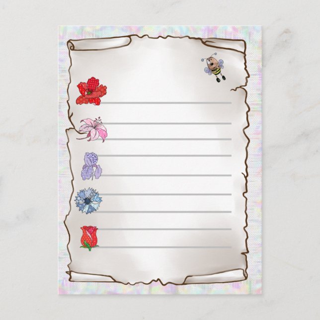 flower sheet postcard (Front)