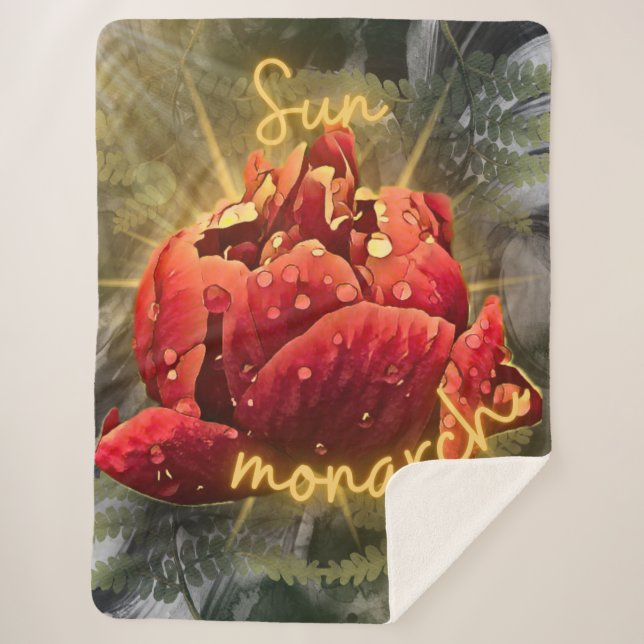 Flower Sherpa Blanket (Front)