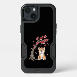 Flower shiba inu   cute animal product iPhone 13 case
