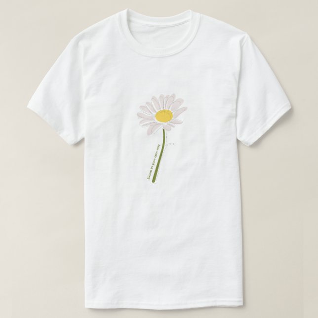 Flower Shirt – White Colors (Design Front)