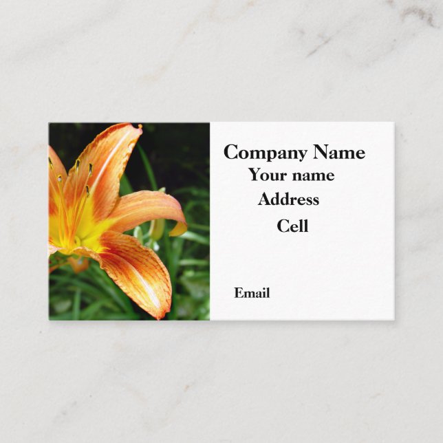 Flower Shop  Business Card (Front)