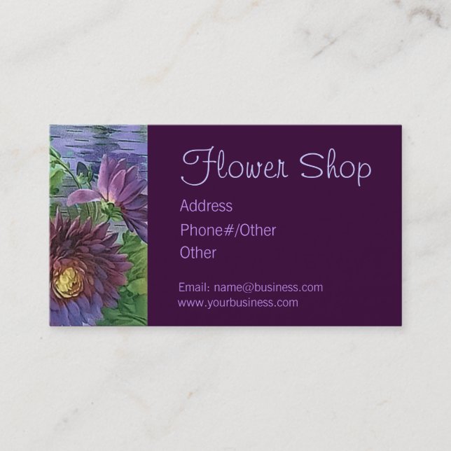 FLOWER SHOP by SHARON SHARPE Business Card (Front)
