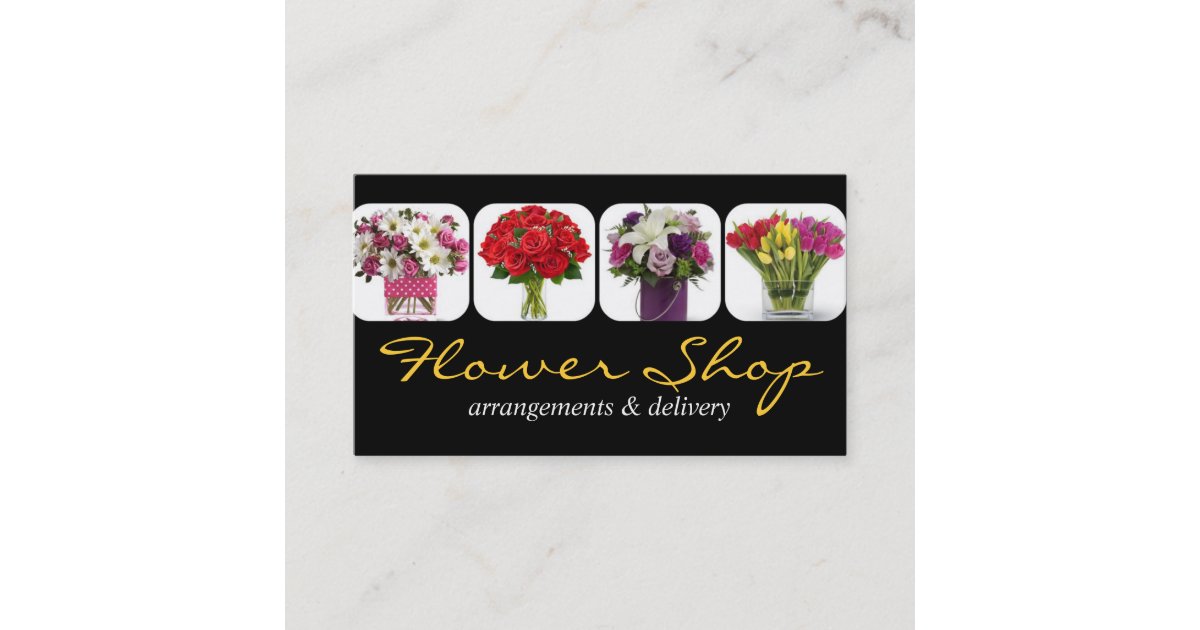 Flower Shop Delivery Florist Business Card