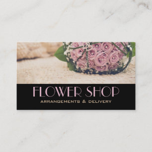 Flower Shop Delivery Florist Business Card