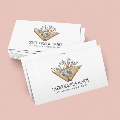 Flower Shop Florist QR code Business Card