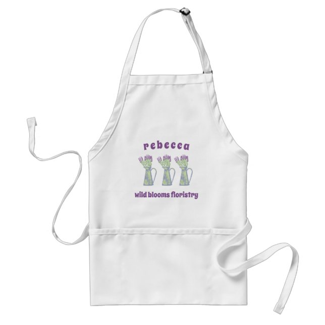 Flower Shop | Floristry Business Cute Retro Adult Apron (Front)