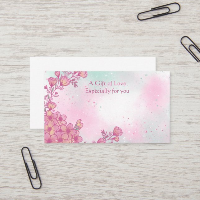 Flower Shop Flower Gift  Business Card (Front/Back In Situ)