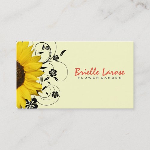 Flower Shop II  Sunflower Business Card