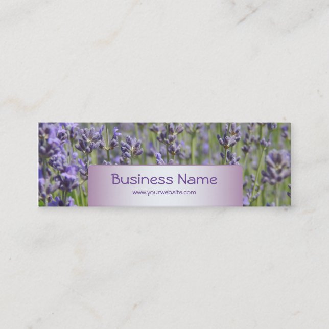 Flower Shop Lavender fields Mini Business Card (Front)