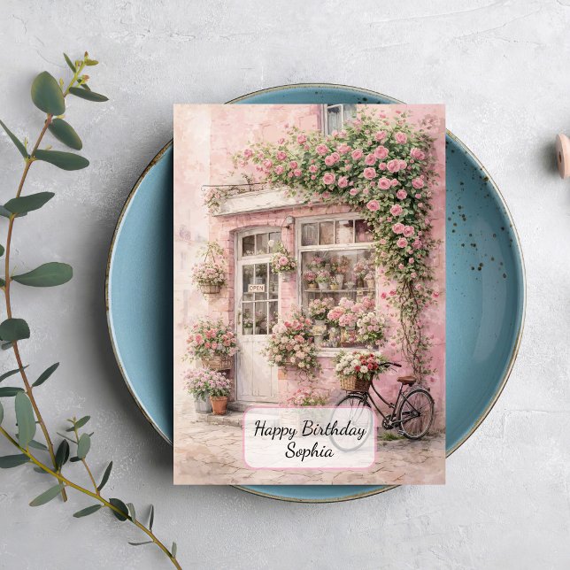 Flower Shop with Bicycle Card (Creator Uploaded)