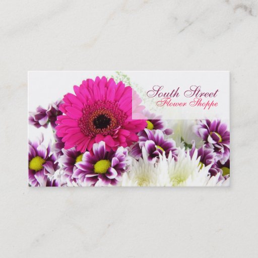 Customizable Flower Shoppe Business Cards