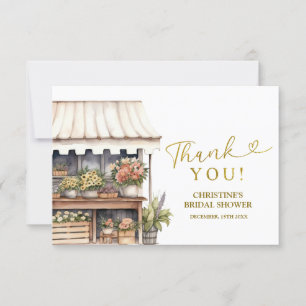 Flower Shops Bridal Shower Thank You Card