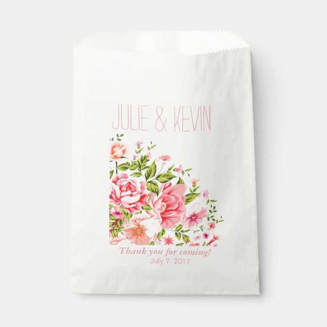 Flower Shower Bouquet | baby pink Favor Bag (Front)