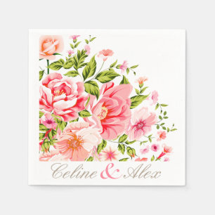Flower Shower Bouquet   baby pink Napkins