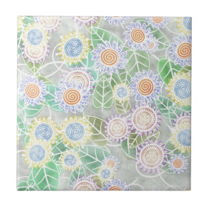 Flower Shower Ceramic Tile