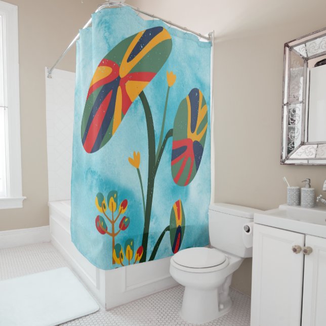 Flower shower curtain (In Situ)