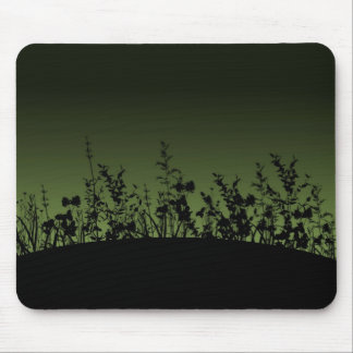Flower Silhouettes Mouse Pad