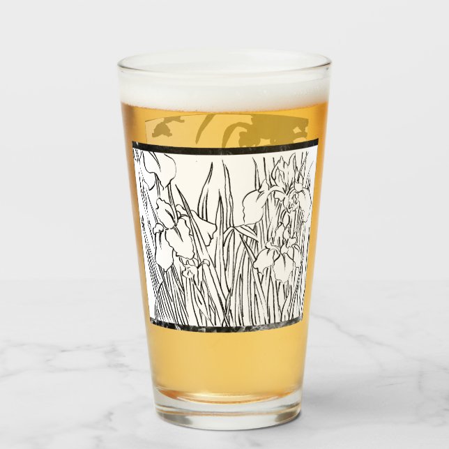 Flower sketched glasses (Back Filled)
