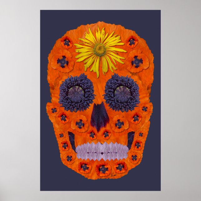 Flower Skull 1 Poster (Front)
