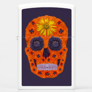 Flower Skull 1 Zippo Lighter