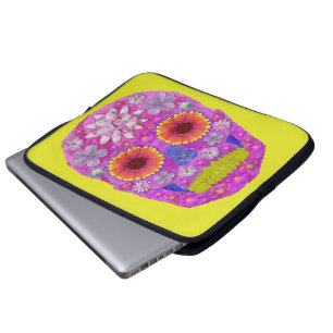 Flower Skull 2 Laptop Sleeve