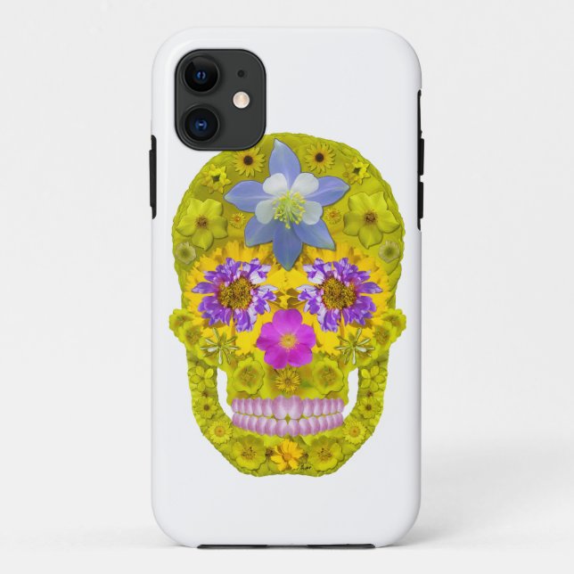 Flower Skull 3 Case-Mate iPhone Case (Back)