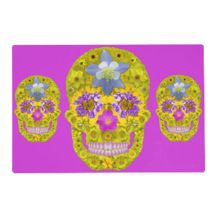 Flower Skull 3 Placemat