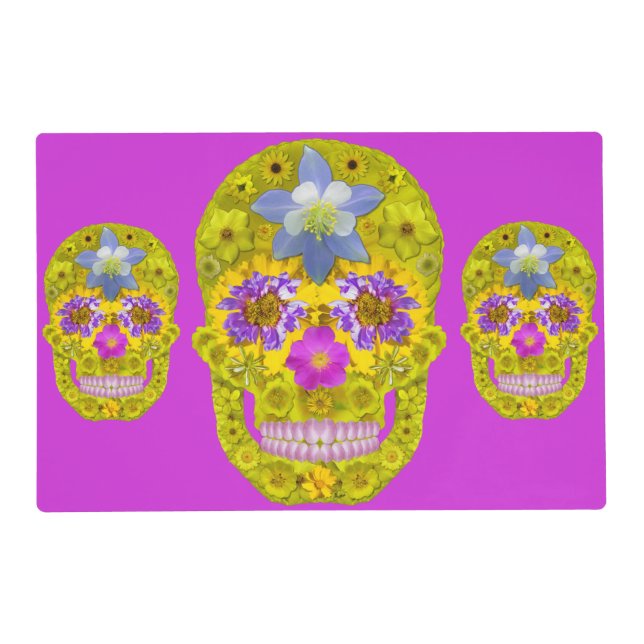 Flower Skull 3 Placemat (Front)