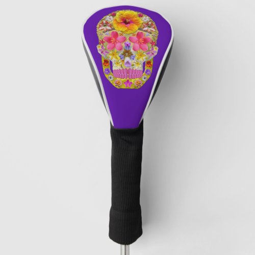 Flower Skull 4 _ Tropical Golf Head Cover