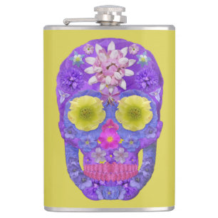 Flower Skull 5 Flask