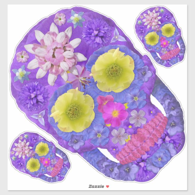 Flower Skull 5 Sticker (Sheet)