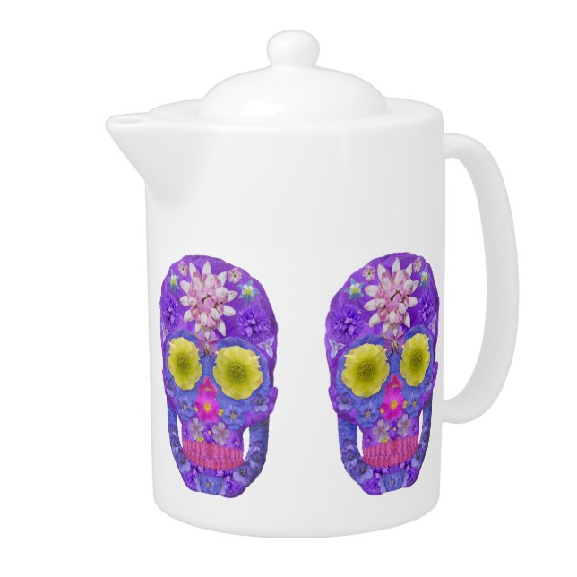 Flower Skull 5 Teapot (Right)