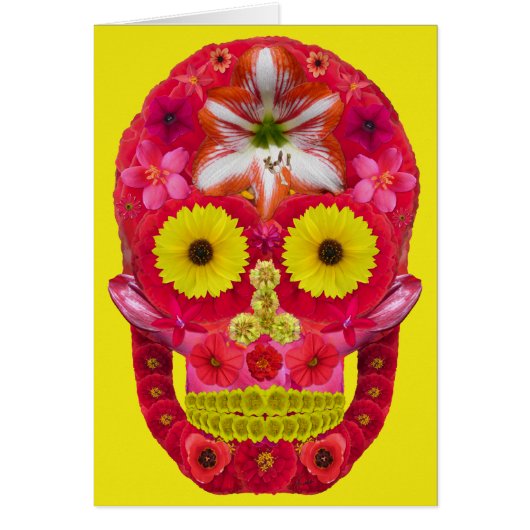 Flower Skull 6 Cards (Front)