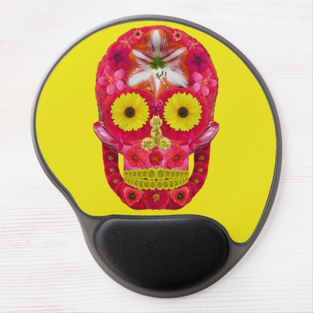 Flower Skull 6 Gel Mouse Pad (Front)