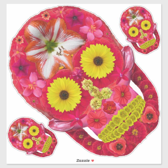 Flower Skull 6 Sticker (Sheet)
