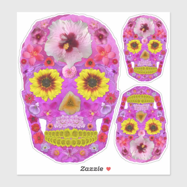 Flower Skull 7 Sticker (Sheet)
