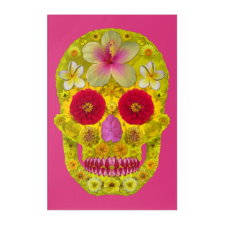 Flower Skull 8 Acrylic Print