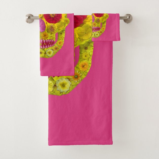 Flower Skull 8 Bath Towel Set (Insitu)