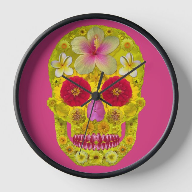 Flower Skull 8 Clock (Front)