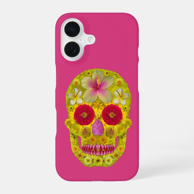 Flower Skull 8 Iphone Case (Back)