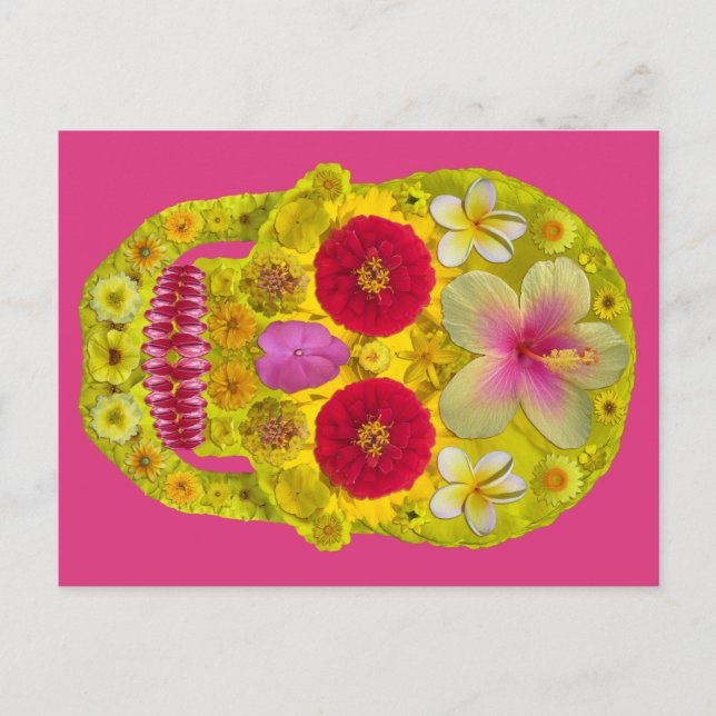 Flower Skull 8 Postcard (Front)