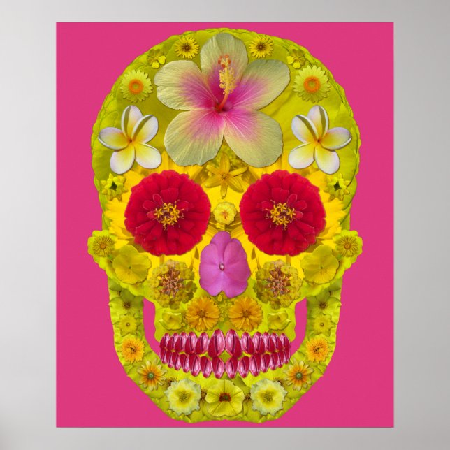 Flower Skull 8 Poster (Front)
