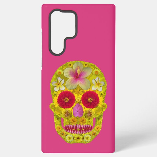 Flower Skull 8 Samsung Galaxy Case (Back)