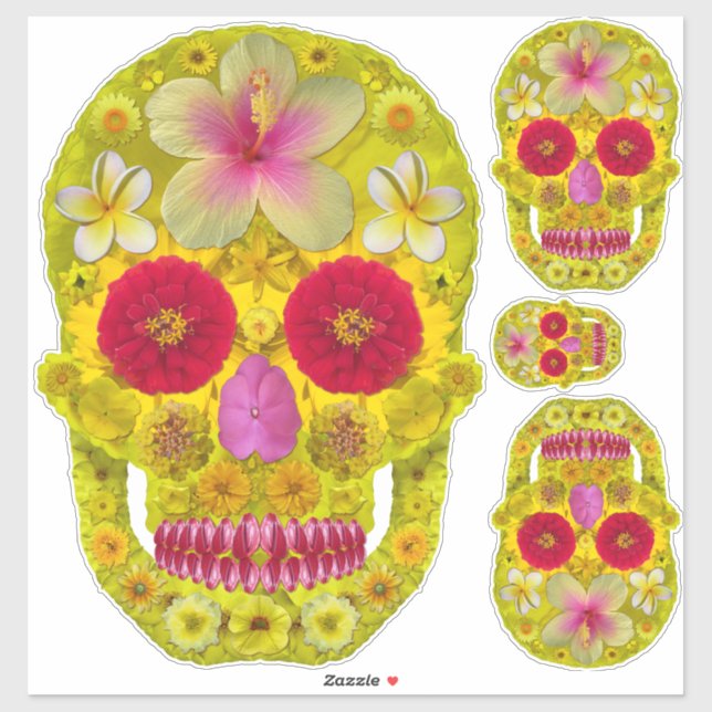 Flower Skull 8 Sticker (Sheet)