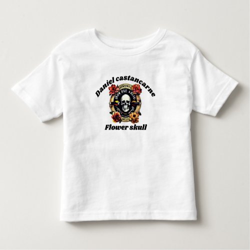 Flower Skull Frenzy Zazzles Artistic Flair Toddler T_shirt